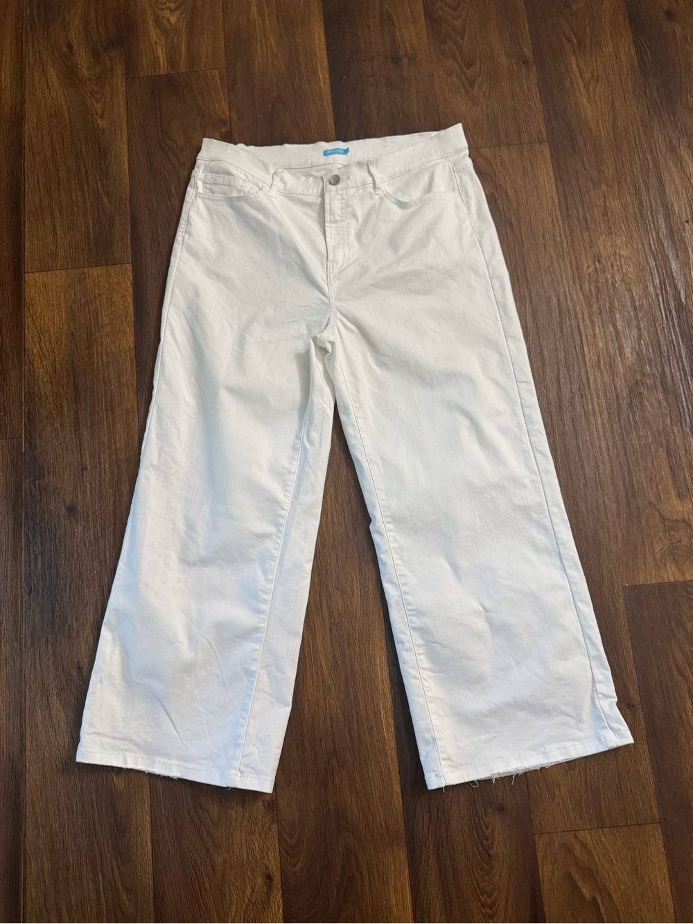 High-Rise White Wide-Leg Jeans for Women